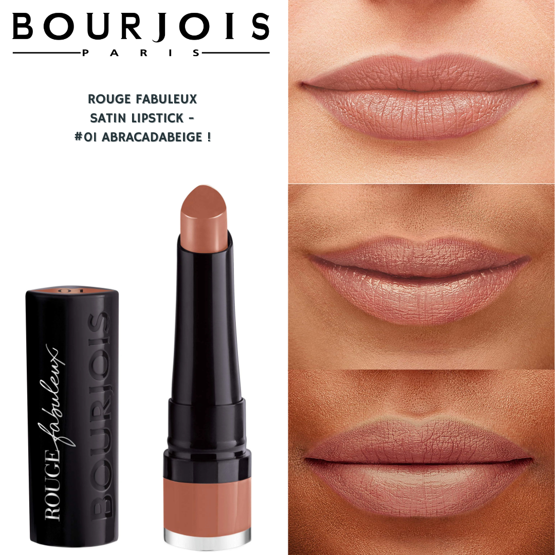 Bourjois Rouge Fabuleux Satin Lipstick - #01 Abracadabeige !