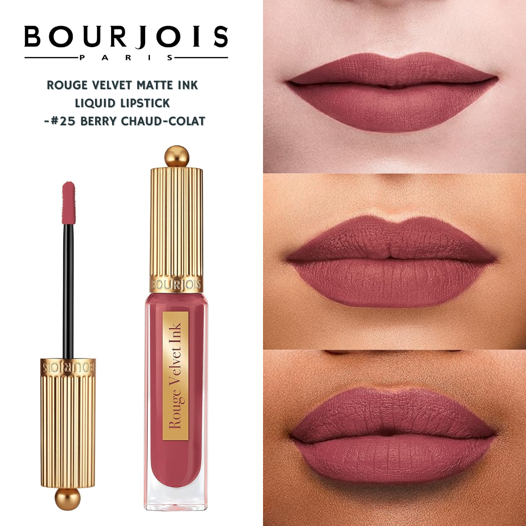 Bourjois Rouge Velvet Ink Liquid Matte Lipstick- #25 Berry Chaud-colat