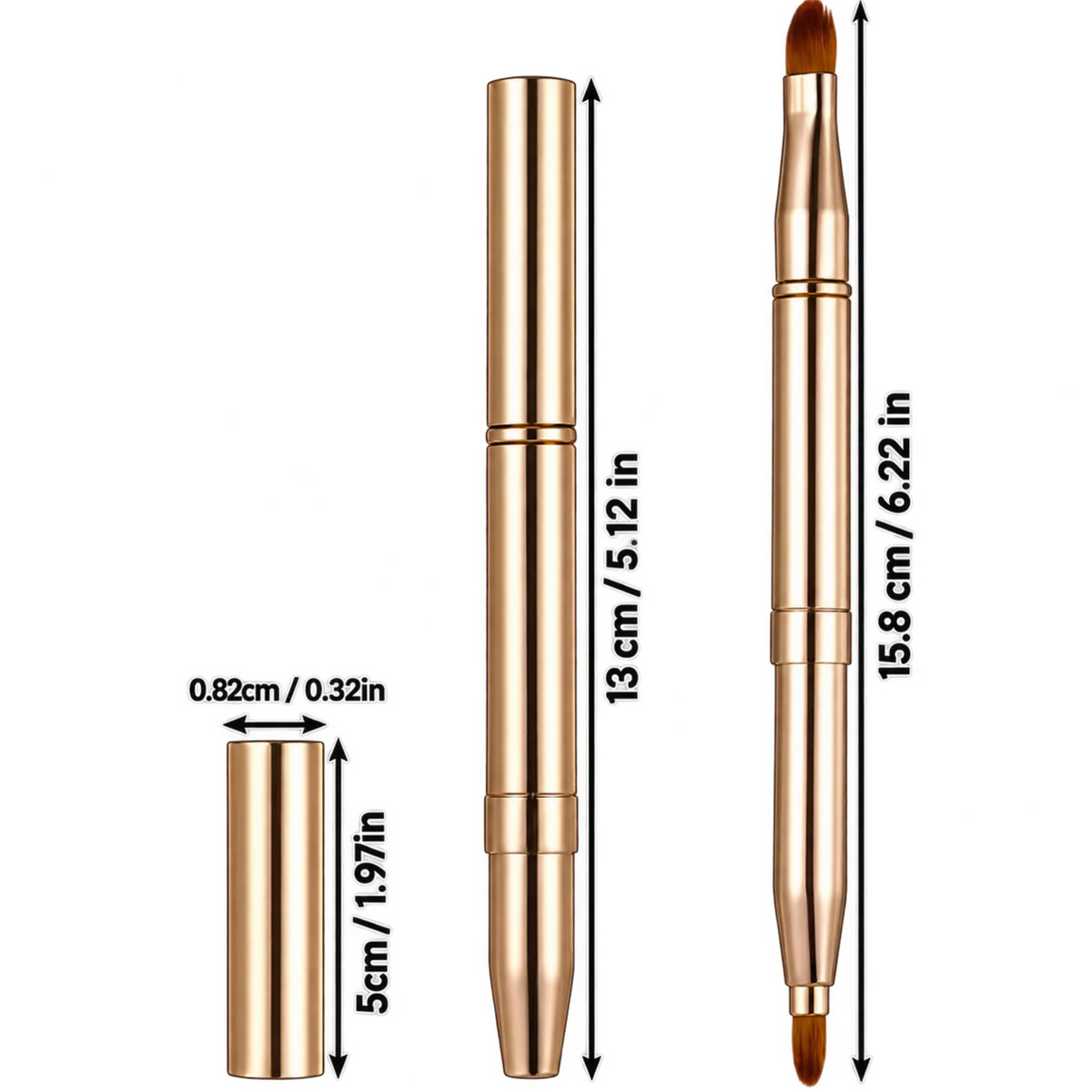 Precision Double-ended Retractable Lip Makeup Brush