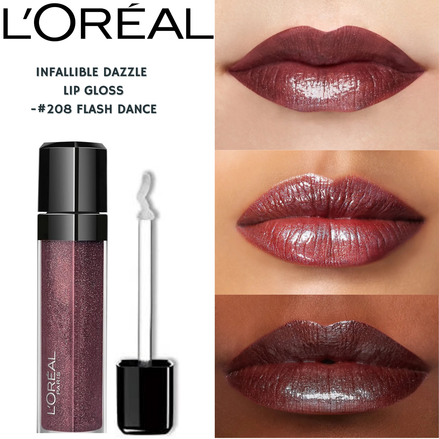 L'Oréal Infallible Dazzle Lip Gloss -#208 Flash Dance