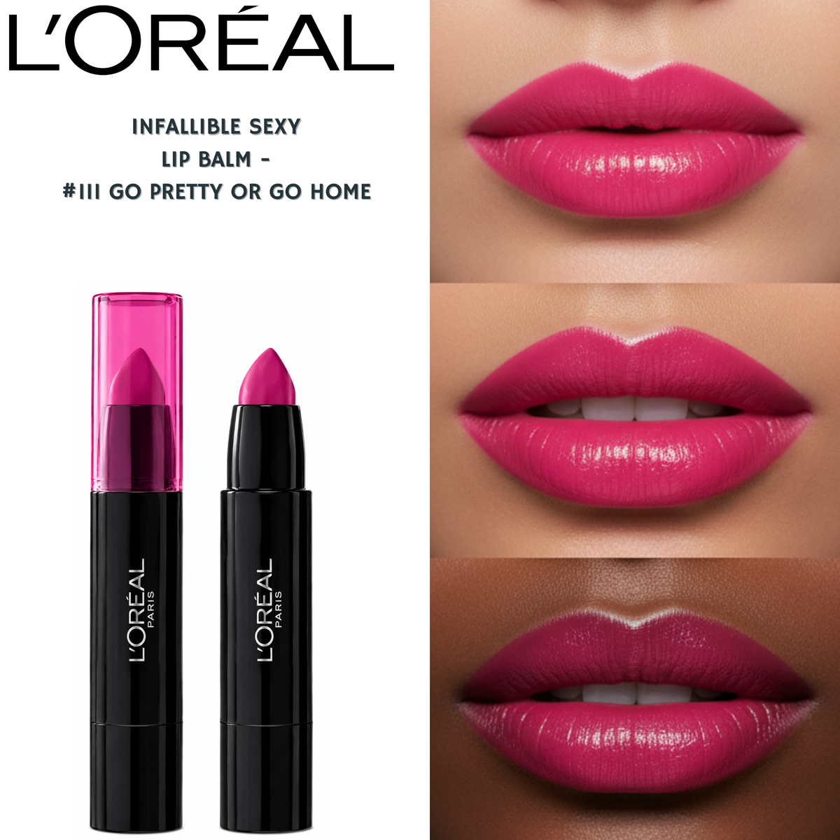 L'Oreal Infallible Sexy Lip Balm - #111 Go Pretty Or Go Home