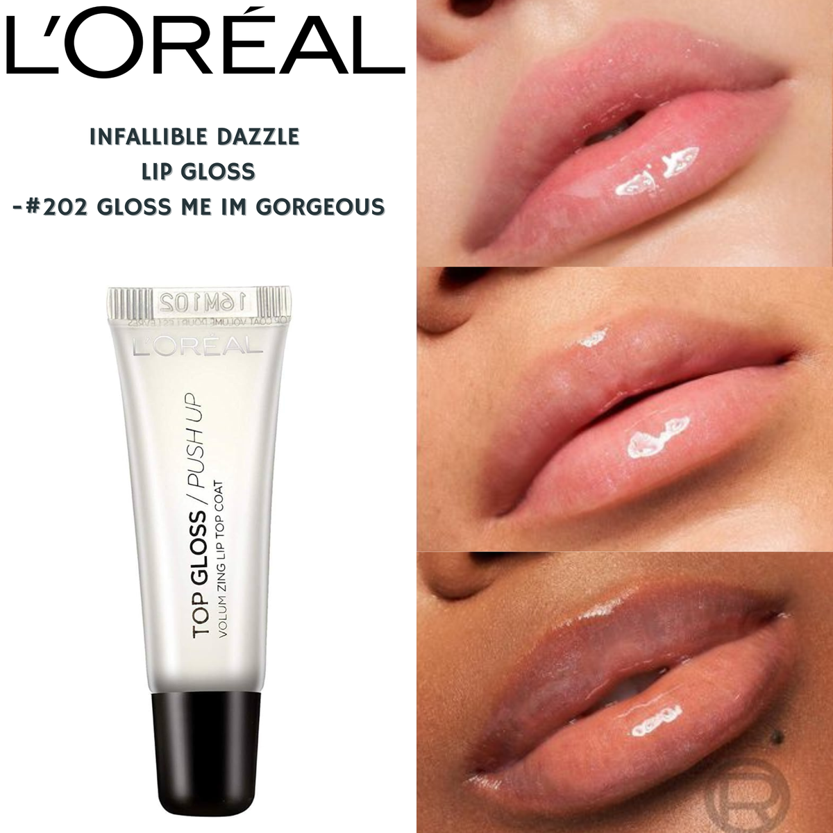 L'Oreal Top Gloss Push Up Clear Lip Gloss - 601 OH, OUI ENCORE!