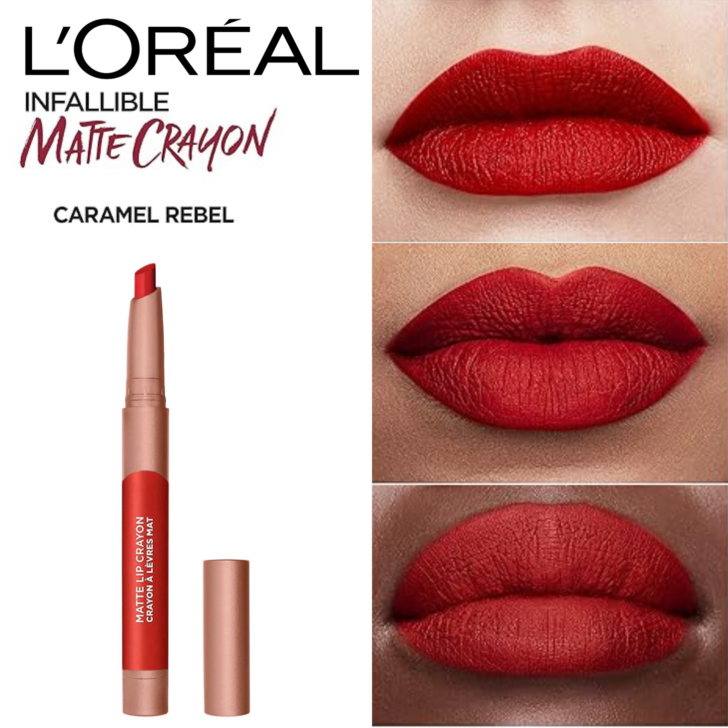 Loreal Infallible Matte Lip Crayon Lipstick -#506 Caramel Rebel
