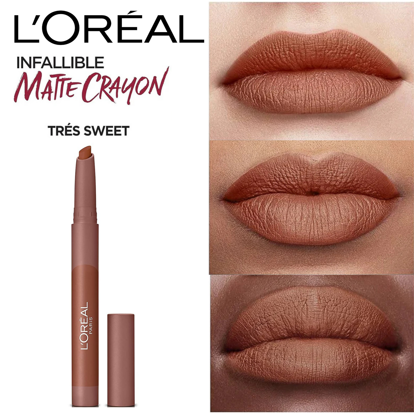 Loreal Infallible Very Matte Lip Crayon Lipstick -#104 Tres Sweet
