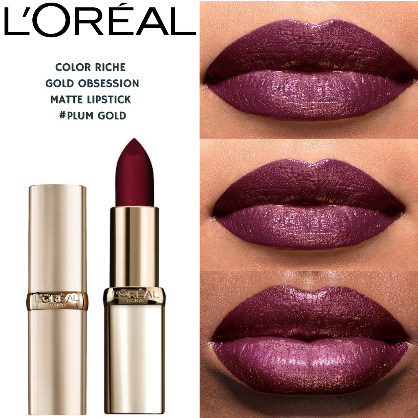 Loreal Lipstick Color Riche -#Plum Gold