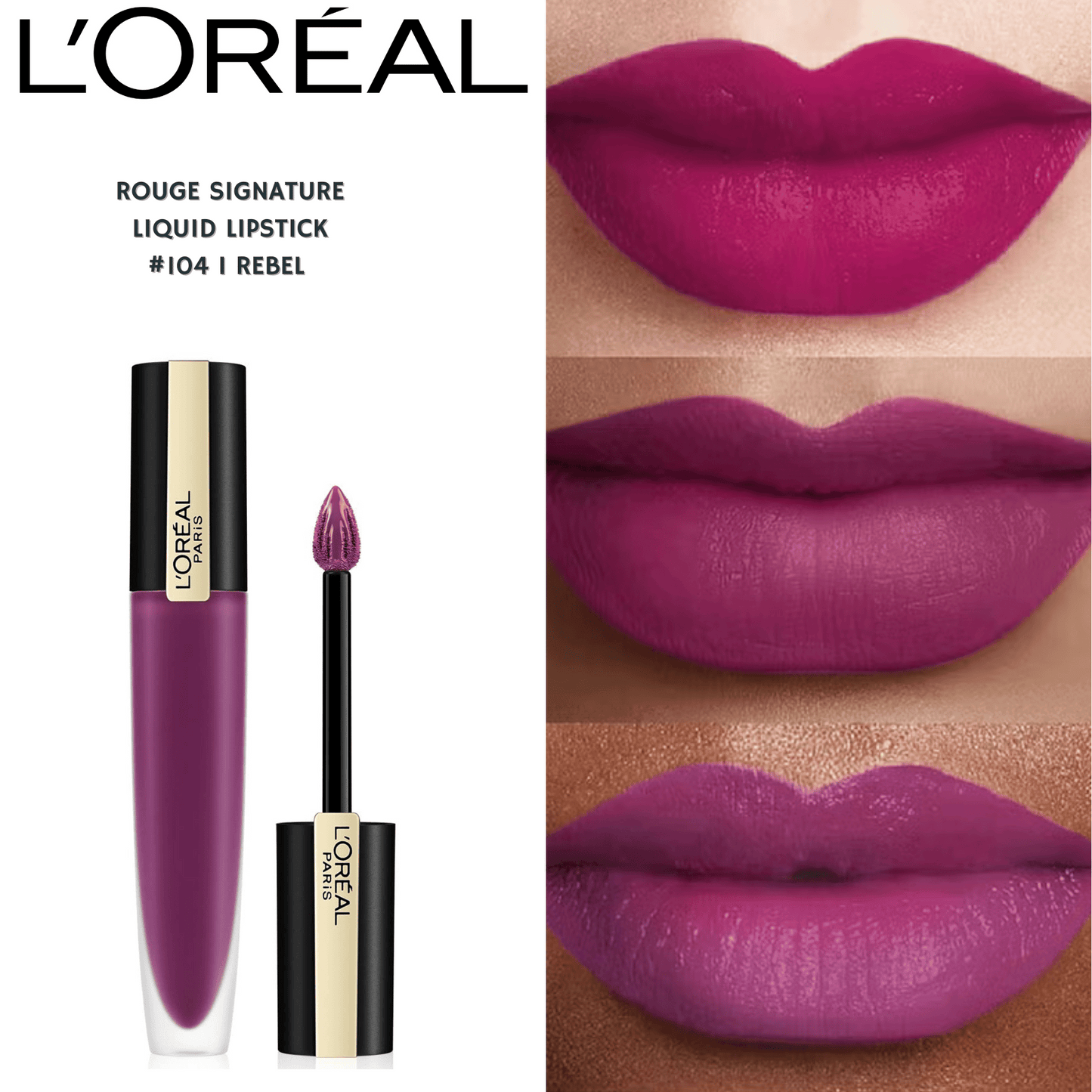 Loreal Rouge Signature Liquid Lipstick -#104 I Rebel