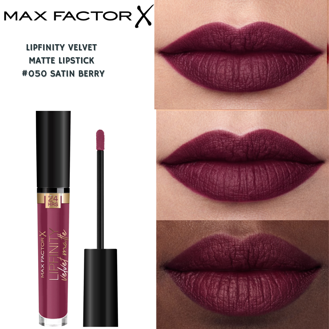 Max Factor Lipfinity Velvet Matte Lipstick - 050 Satin Berry