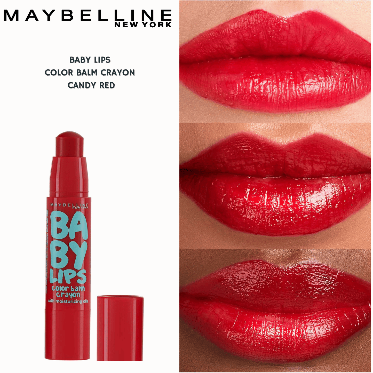 Maybelline Baby Lips Color Balm Crayon -#Candy Red
