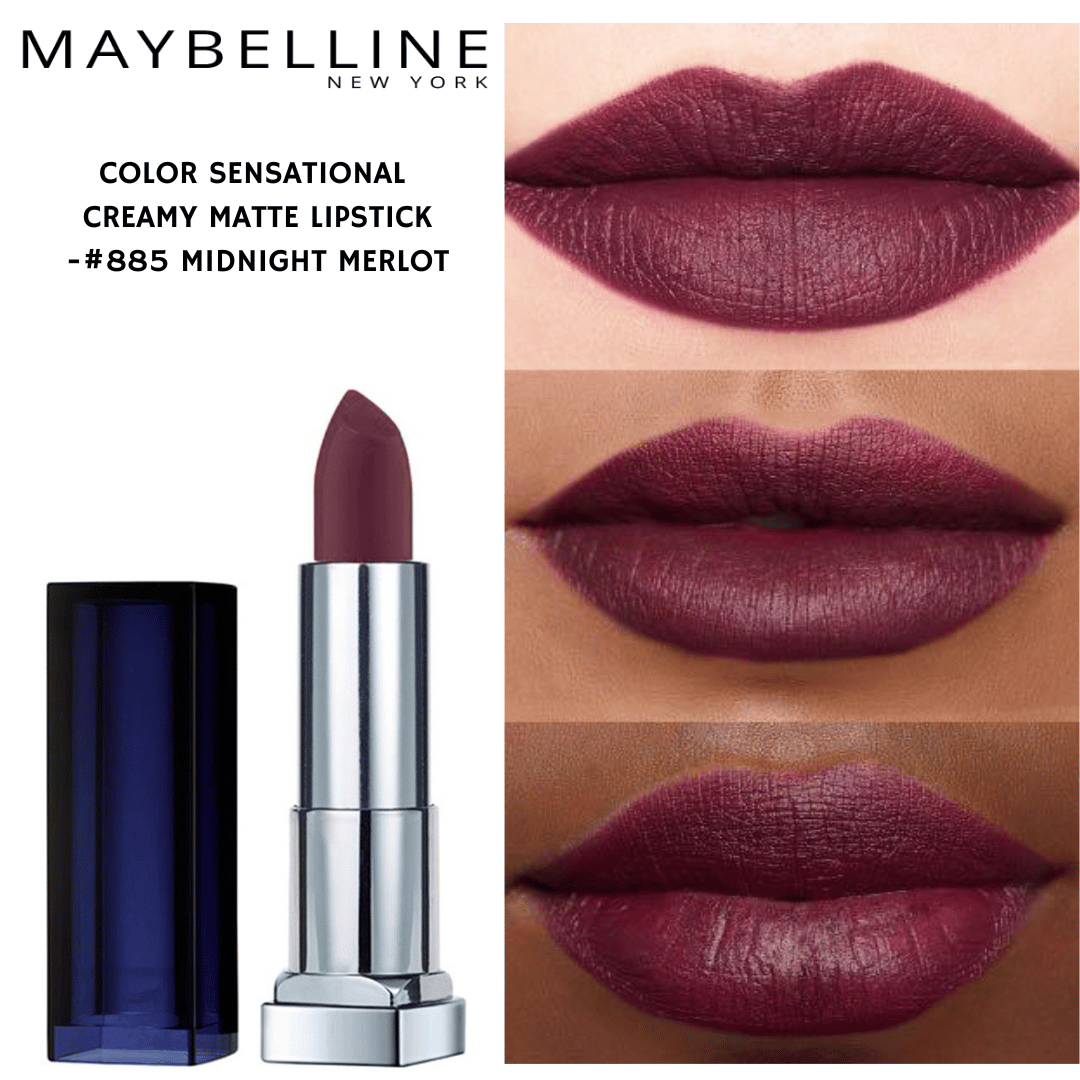 Maybelline Color Sensational Creamy Matte Lipstick -# 885 Midnight Merlot