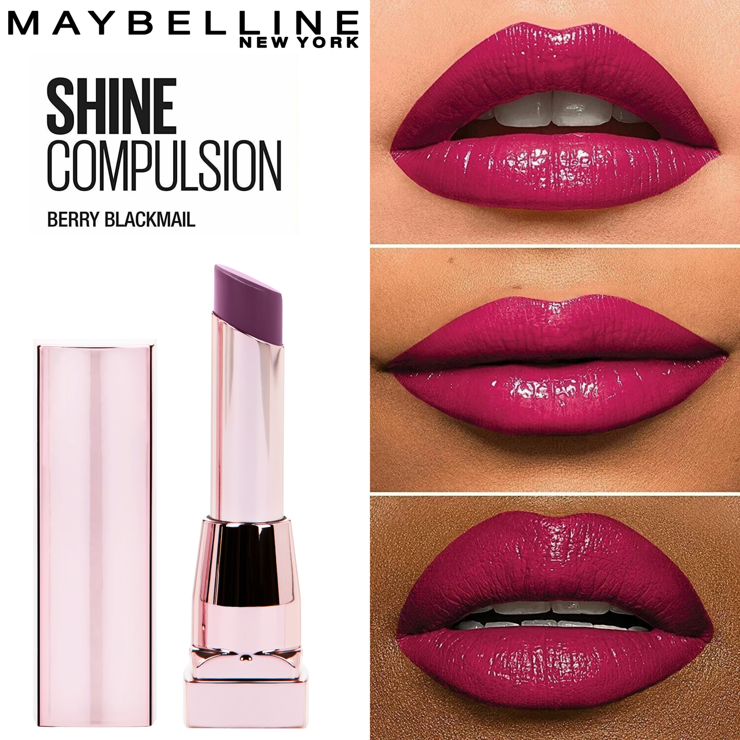 Maybelline Color Sensational Shine Compulsion Lipstick -#120 Berry Blackmail