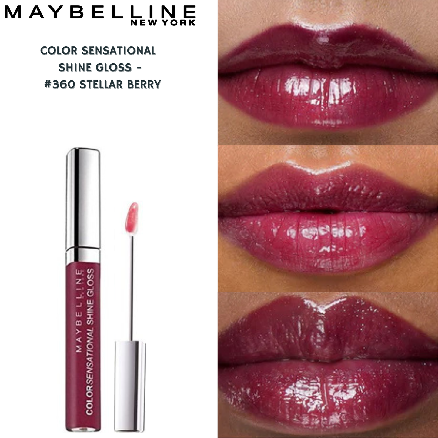 Maybelline Color Sensational Shine Gloss - 360 Stellar Berry