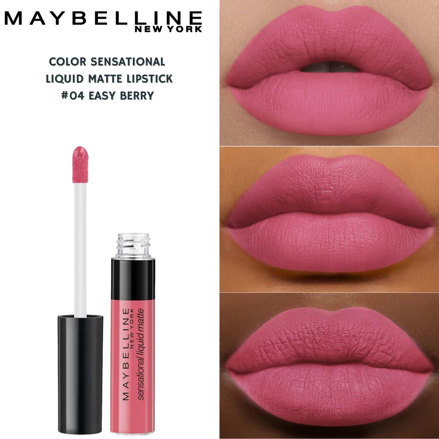 Maybelline Sensational Liquid Matte Lipstick - #04 Easy Berry