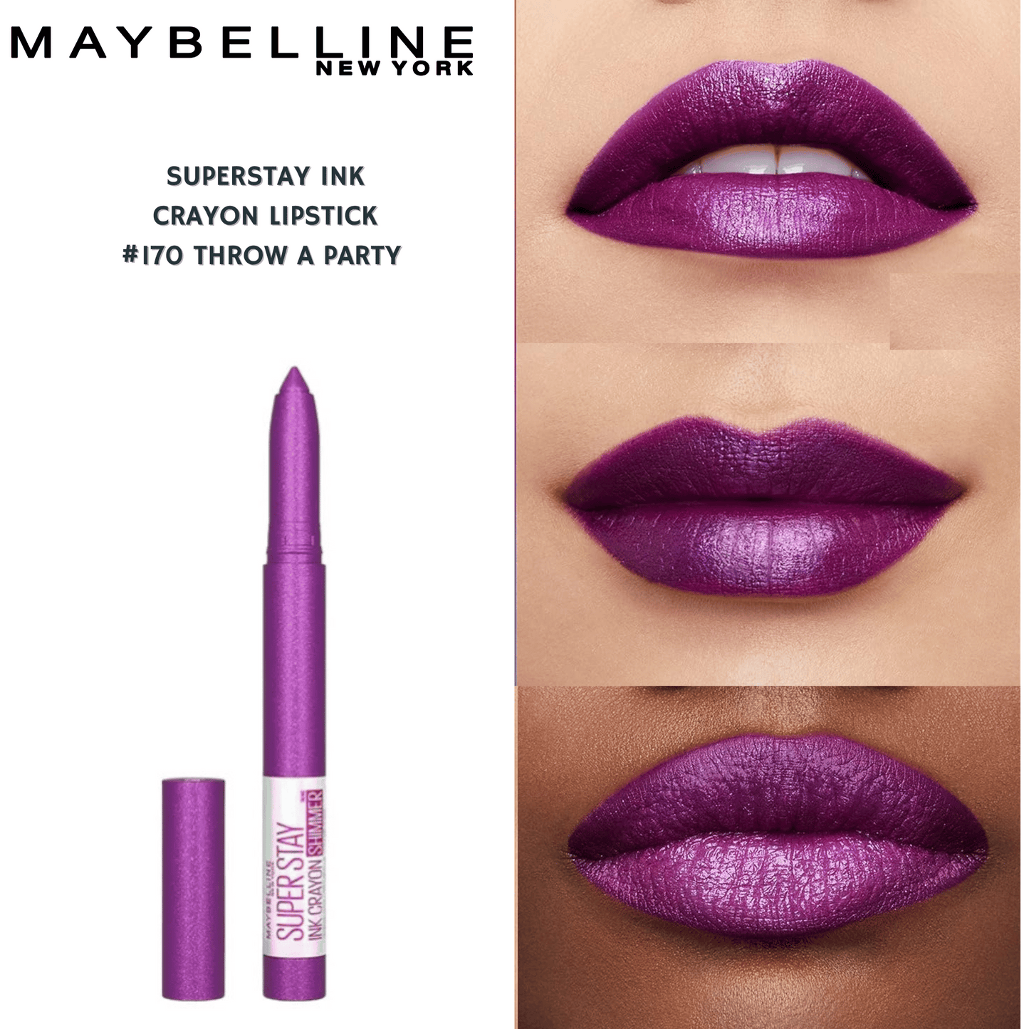 Maybelline Superstay Ink Crayon Lipstick -#170 Throw A Party