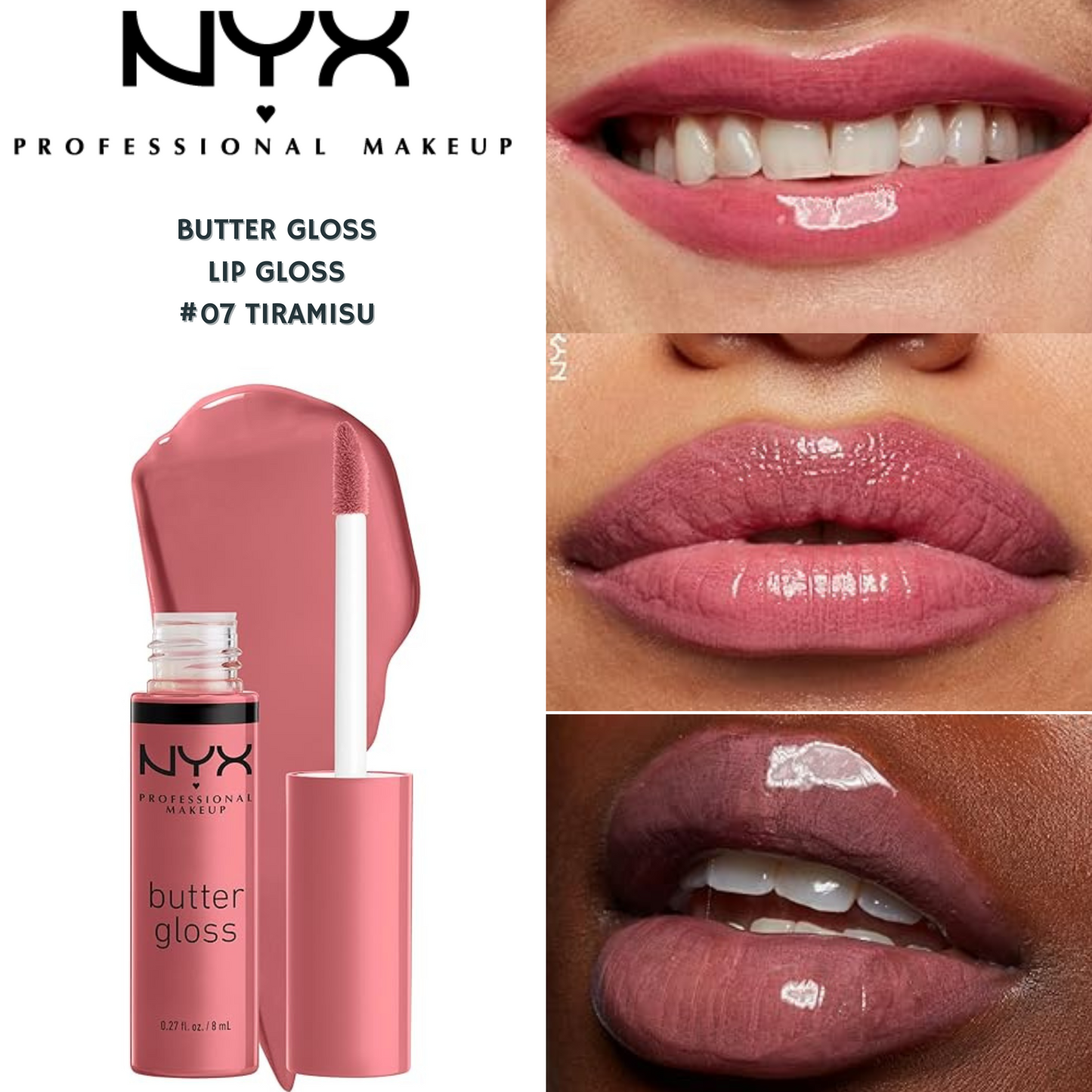 NYX Butter Gloss Lip Gloss -#07 Tiramisu