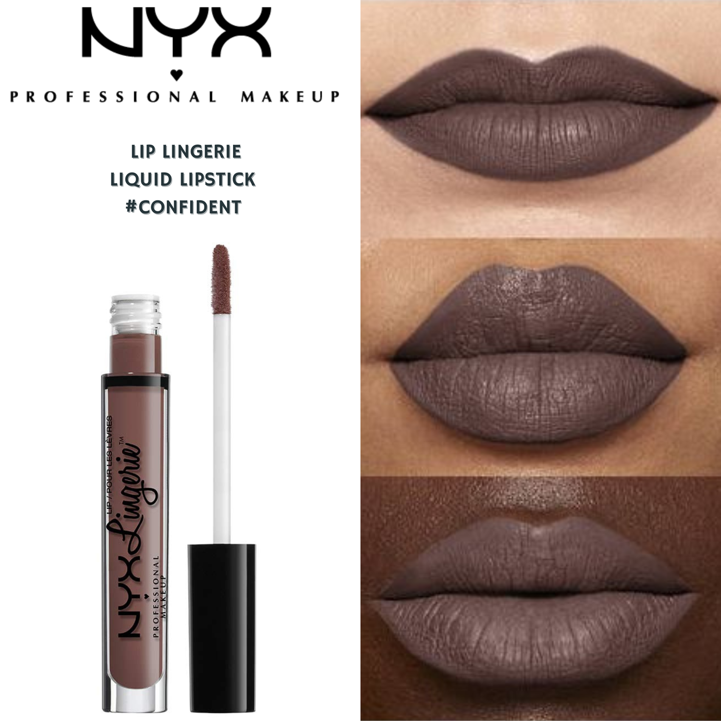 NYX Lip Lingerie Liquid Lipstick -#Confident