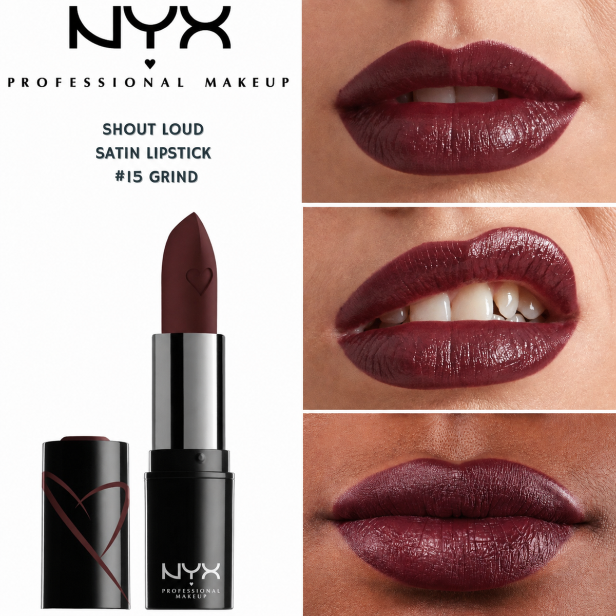 NYX Shout Loud Satin Lipstick -#15 Grind