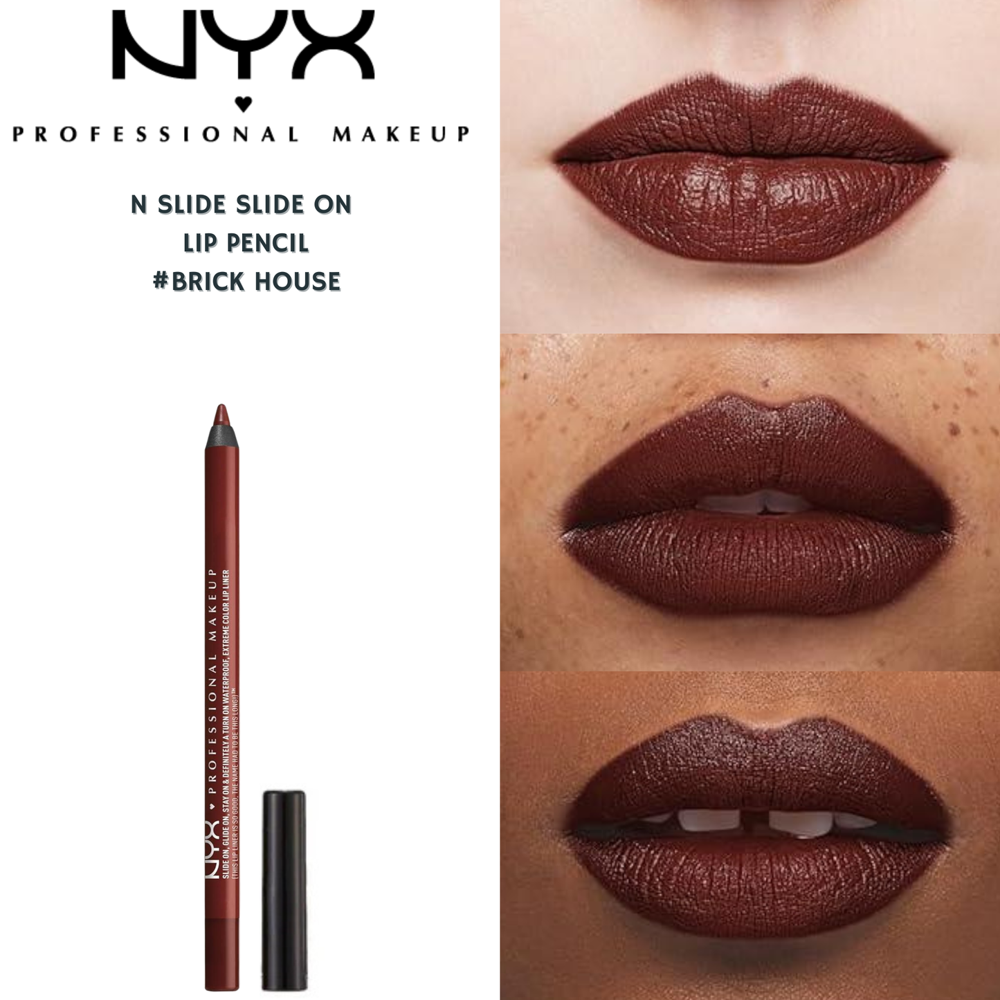 NYX Slide On Glide On Lip Pencil -#Brick House
