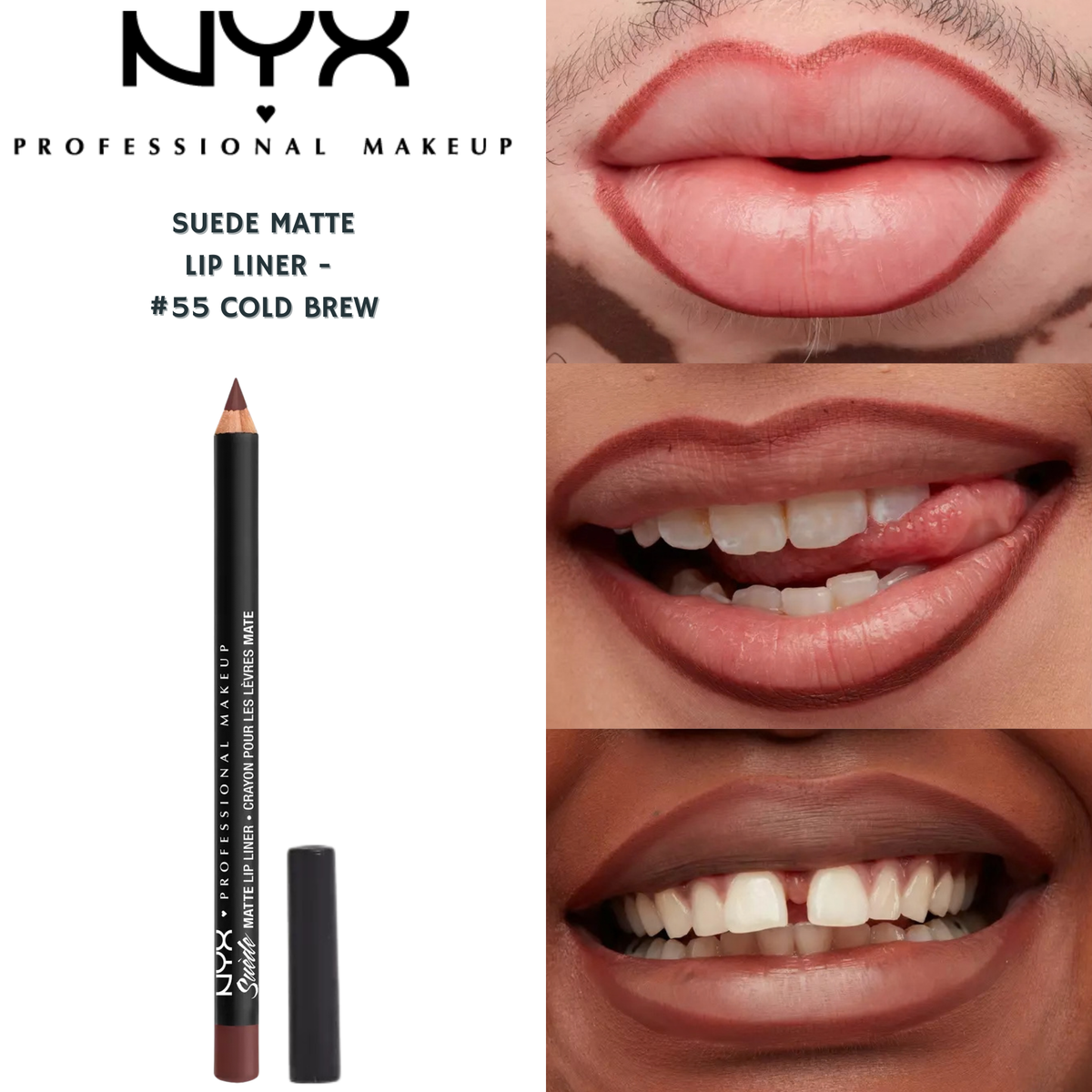 NYX Suede Matte Lip Liner -#55 Cold Brew