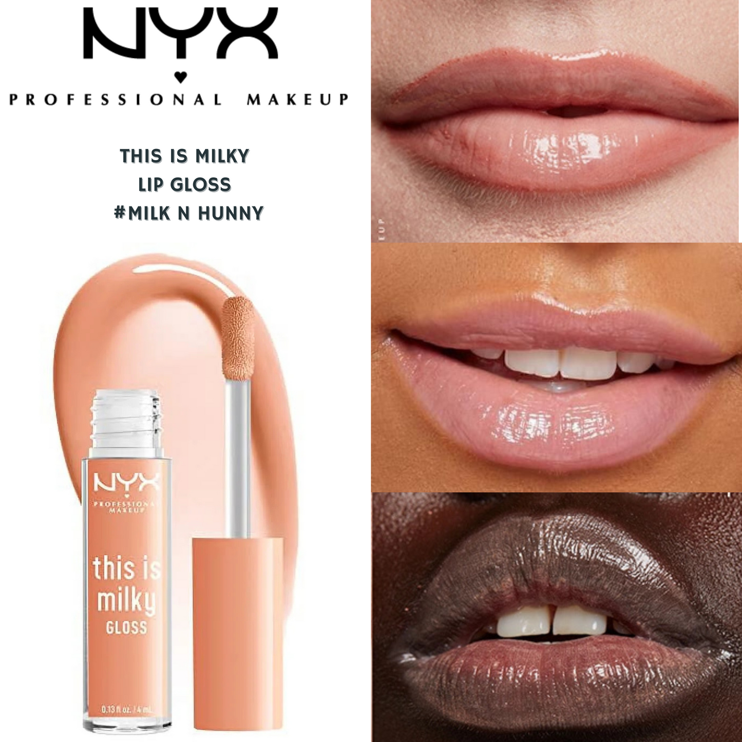 NYX This Is Milky Lip Gloss -#Milk N Hunny
