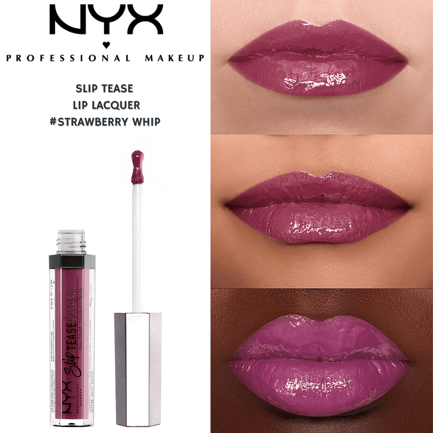 Nyx Slip Tease Lip Lacquer -#Strawberry Whip