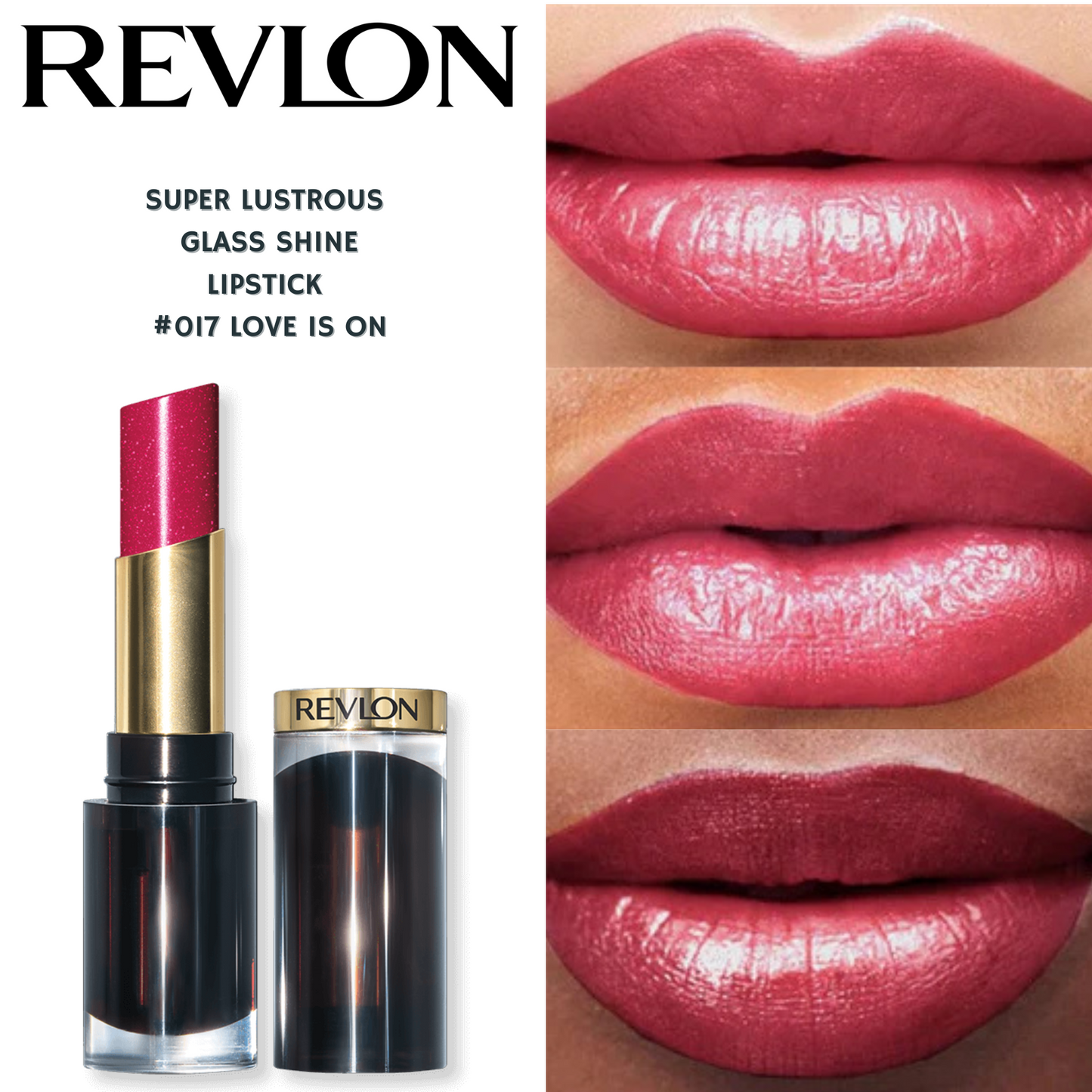 Revlon Super Lustrous Glass Shine Lipstick -#017 Love Is On
