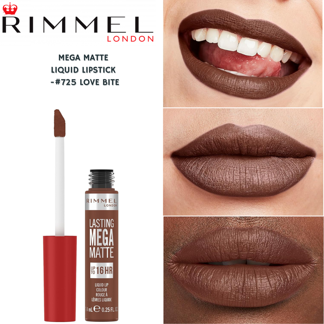 Rimmel Mega Matte Liquid Lipstick -#725 Love Bite