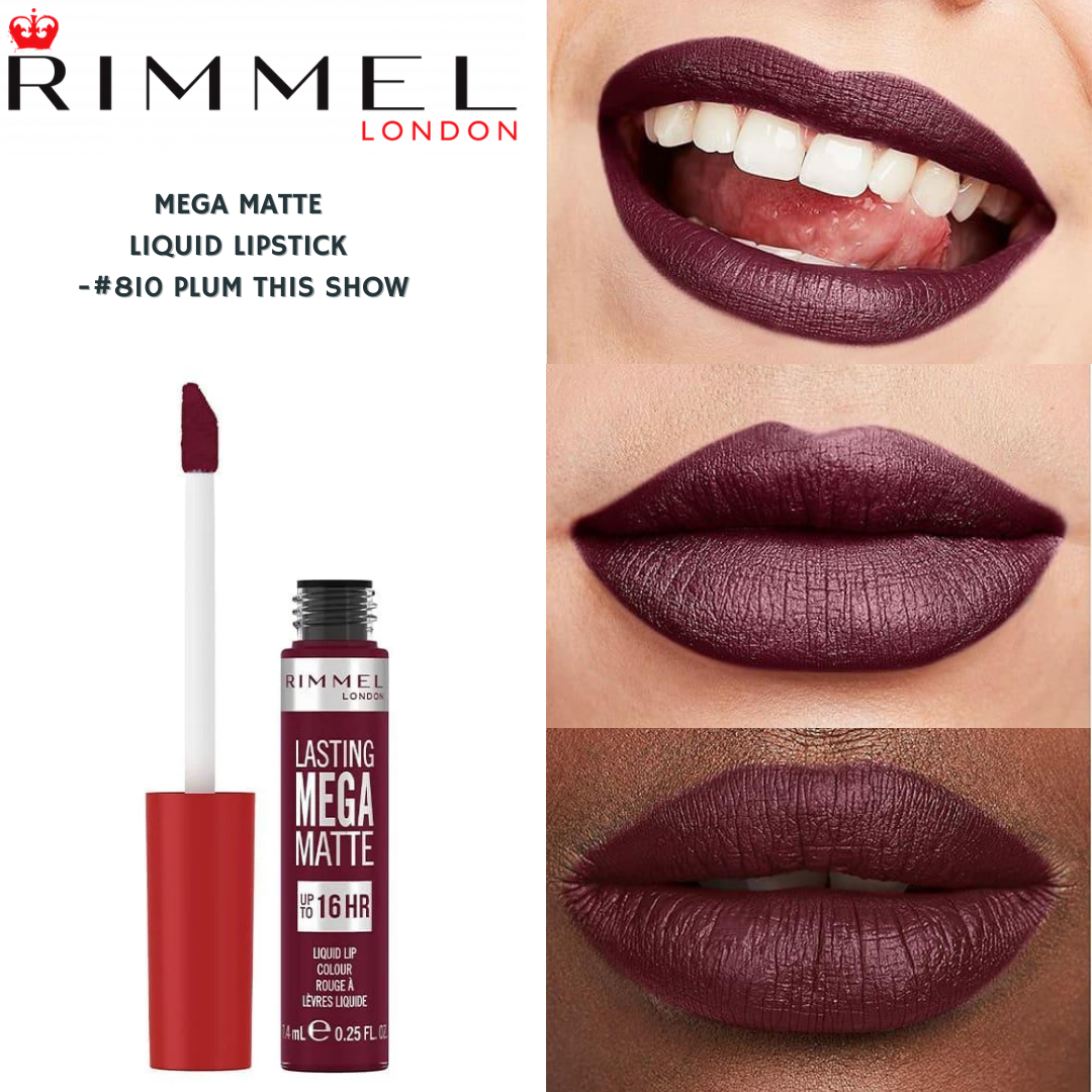 Rimmel Mega Matte Liquid Lipstick -#810 Plum This Show
