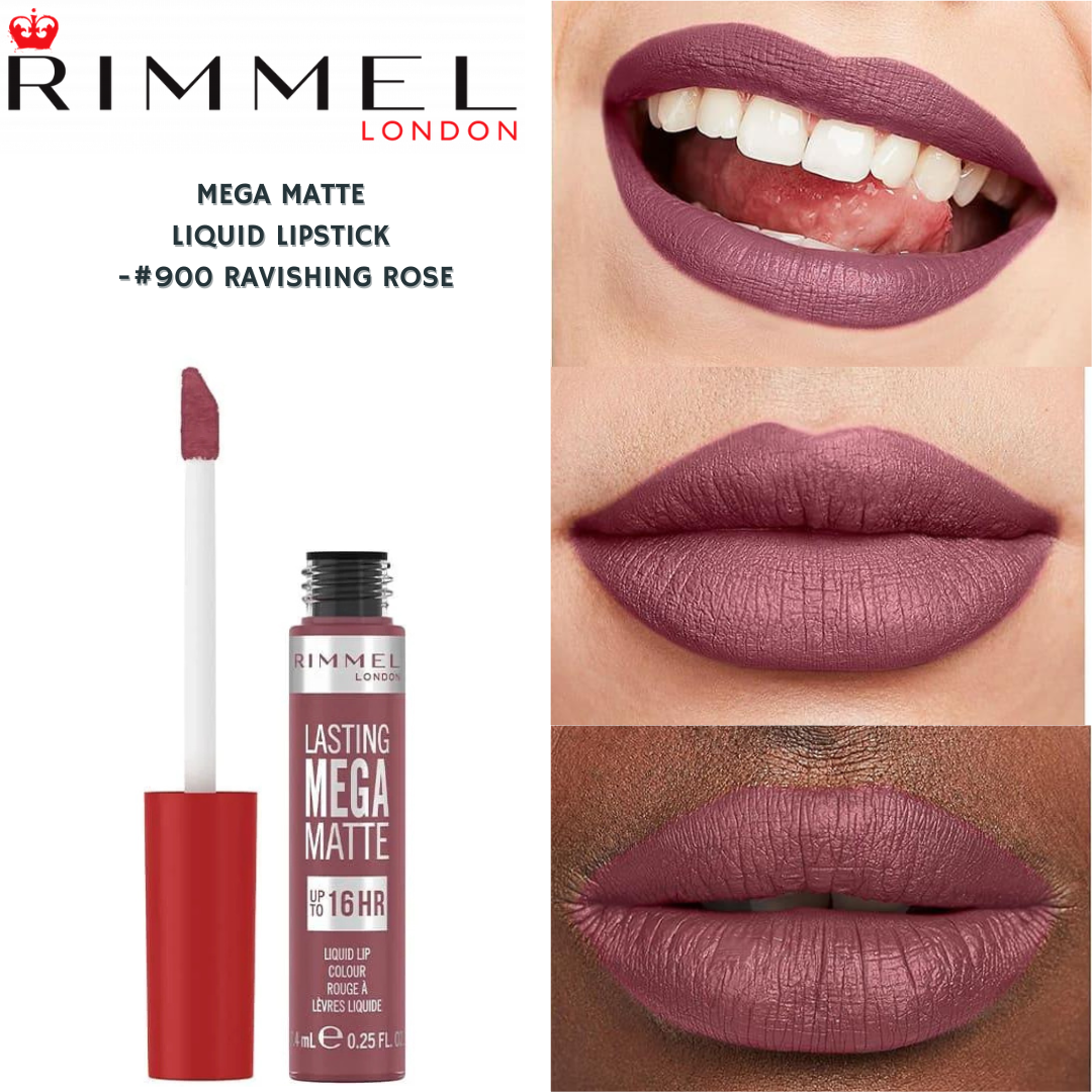 Rimmel Mega Matte Liquid Lipstick -#900 Ravishing Rose