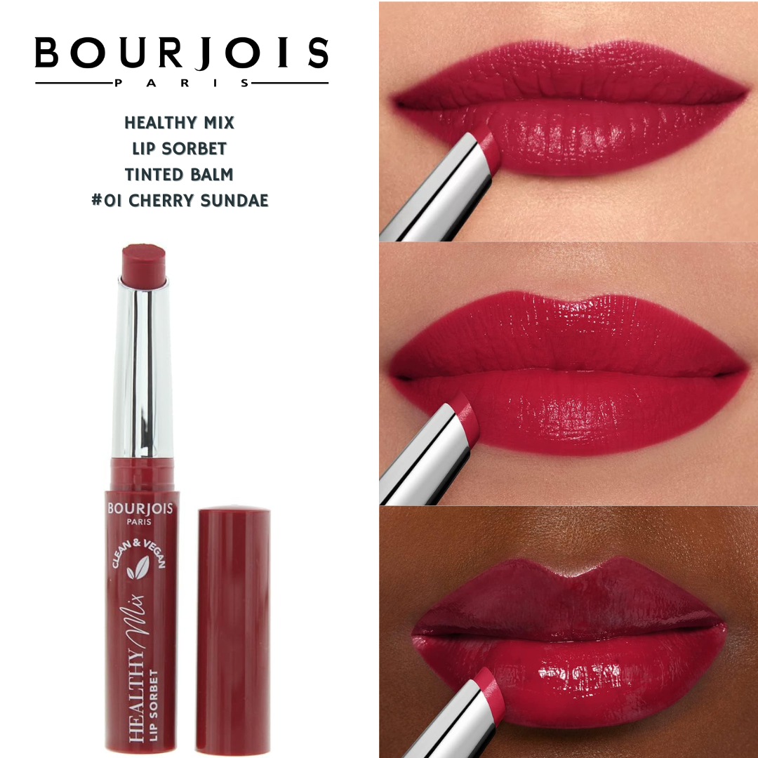 Bourjois Healthy Mix Lip Sorbet Tinted Balm -#01 Cherry Sundae