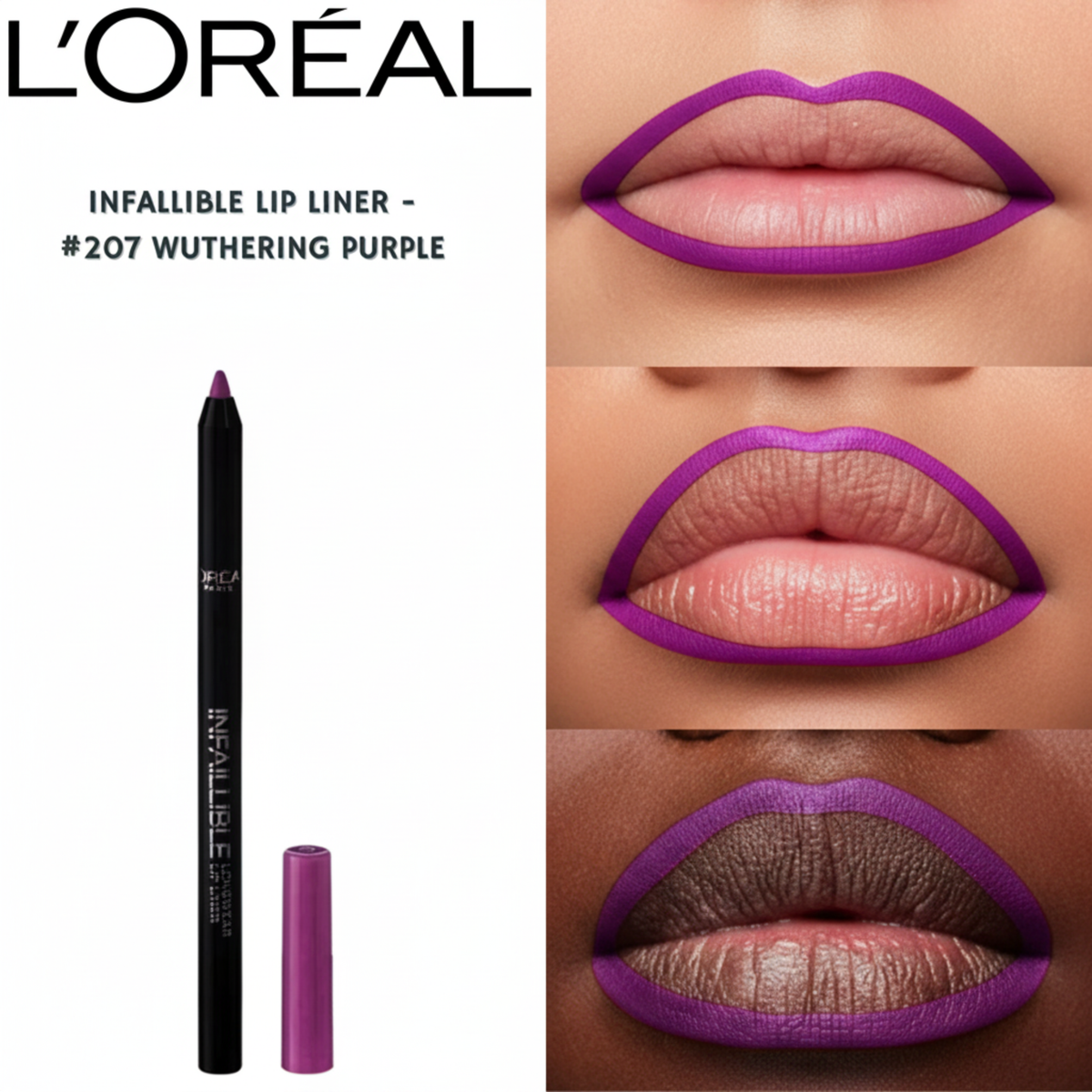 L'Oreal Infallible Lip Liner Pencil - #207 Wuthering Purple
