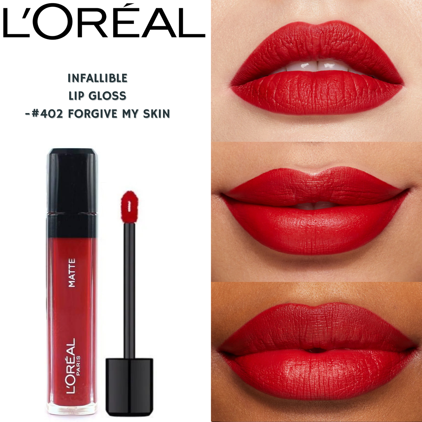 L'Oréal Infallible Lip Gloss -#402 Forgive My Skin