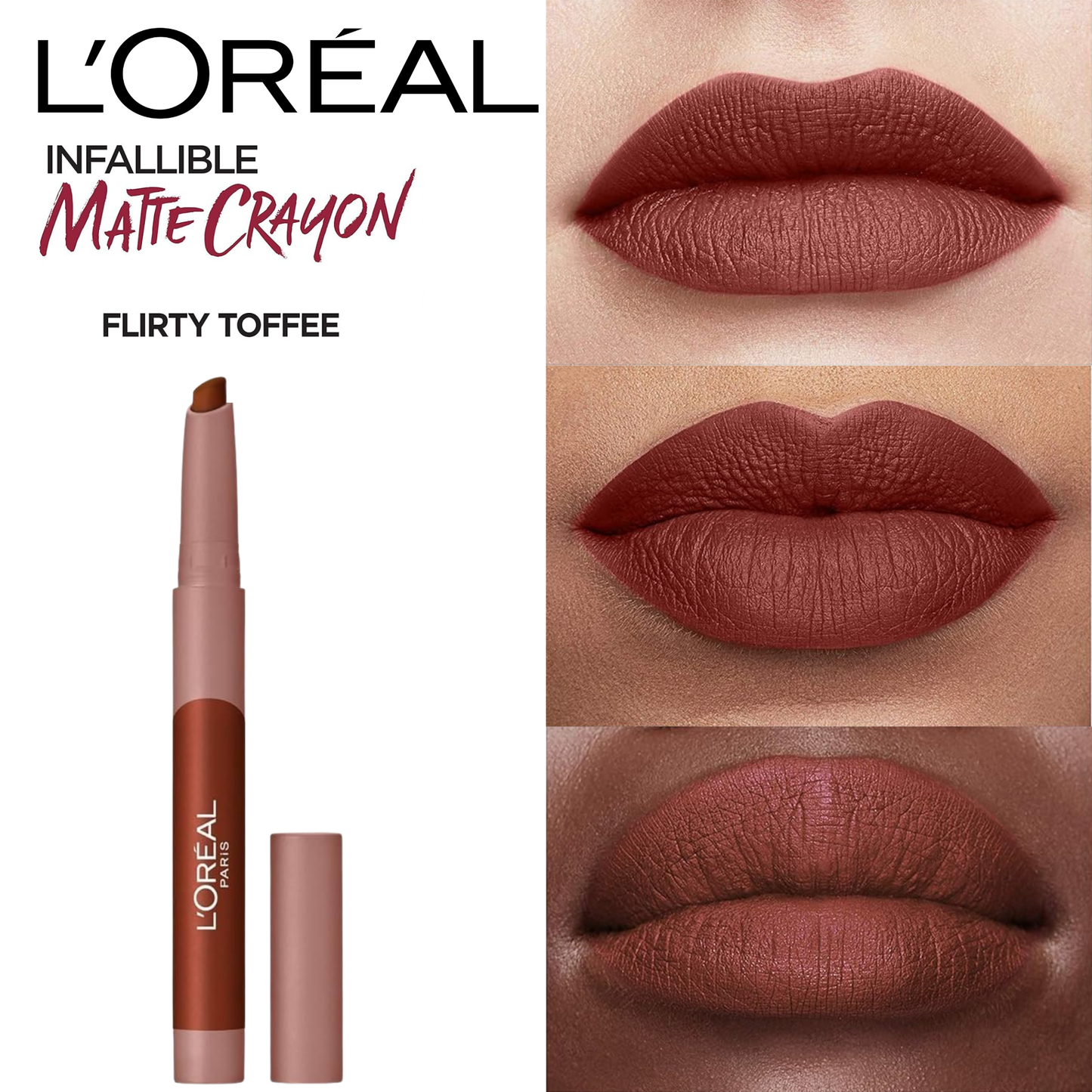 Loreal Infallible Very Matte Lip Crayon Lipstick -#109 Flirty Toffee