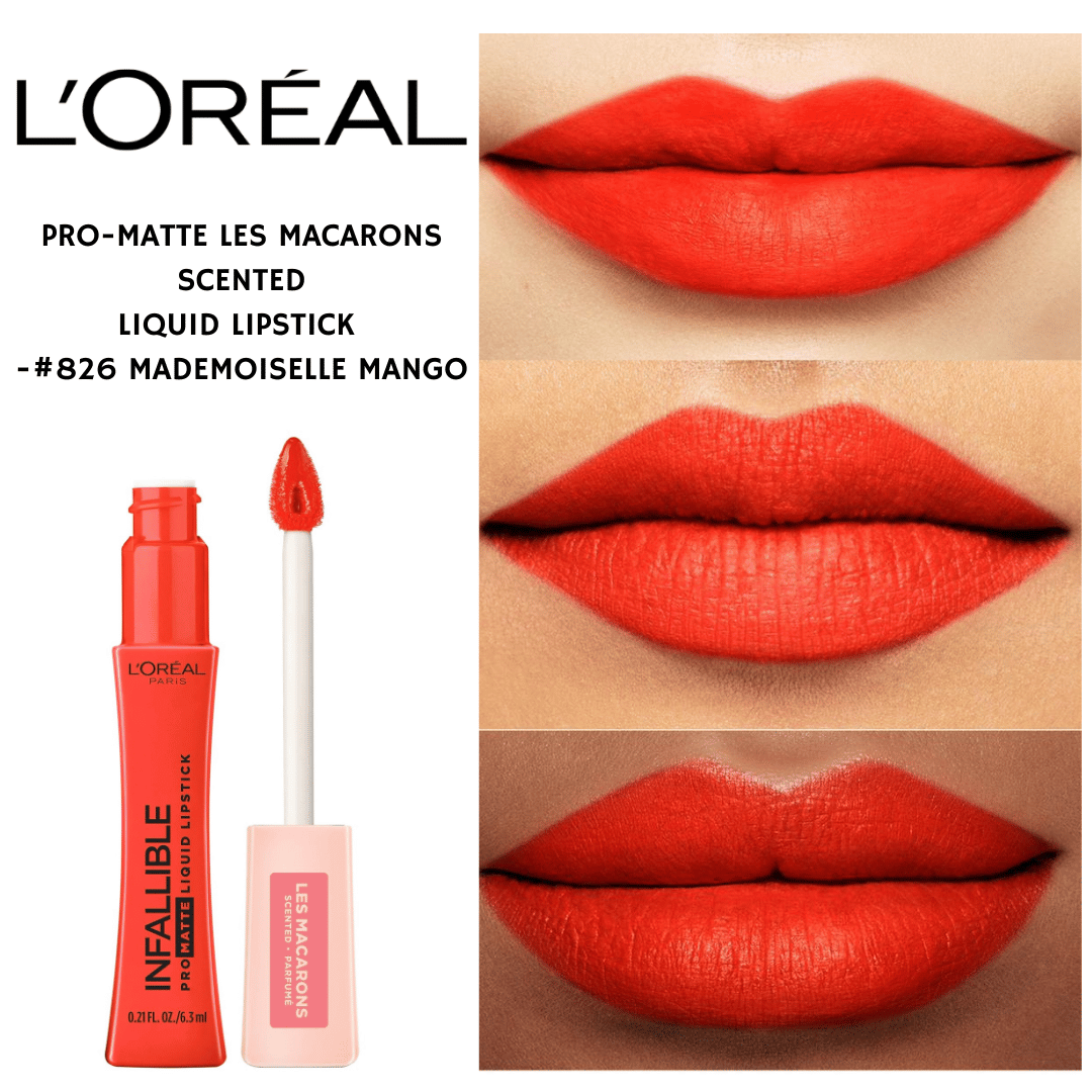 Pro-Matte Les Macarons Scented Liquid Lipstick -#826 Mademoiselle Mango