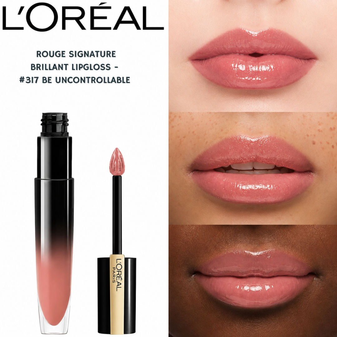 Loreal Rouge Signature Brillant Lipgloss -#317 Be Uncontrollable