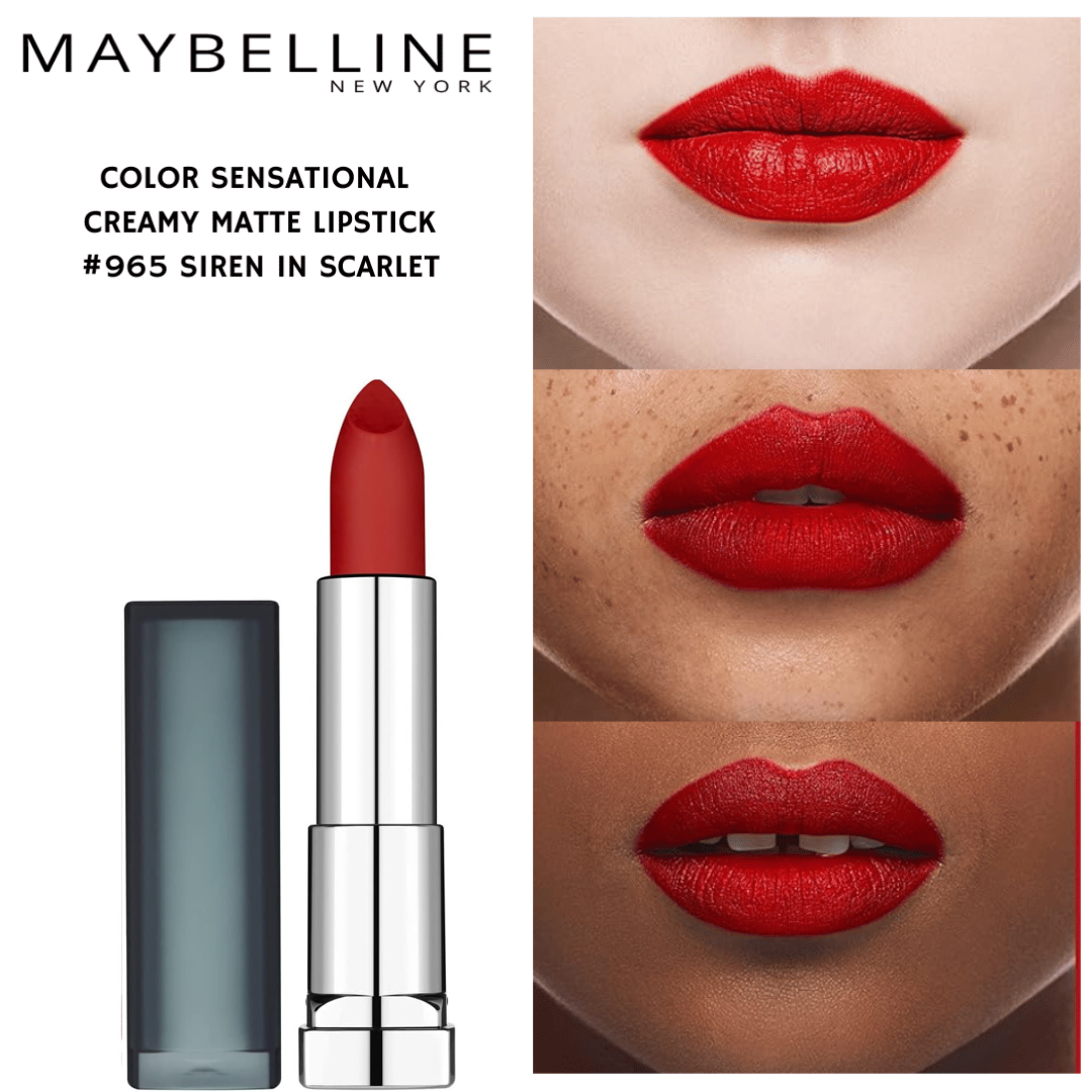 Maybelline Color Sensational Bold Matte Lipstick- #965 Siren in Scarlet
