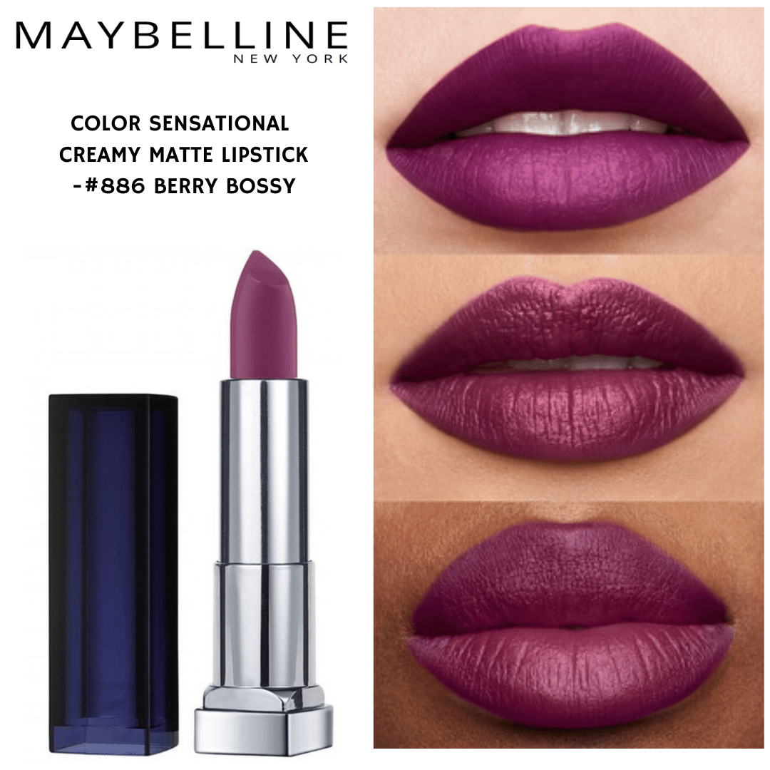 Maybelline Color Sensational Bold Matte Lipstick- #886 Berry Bossy