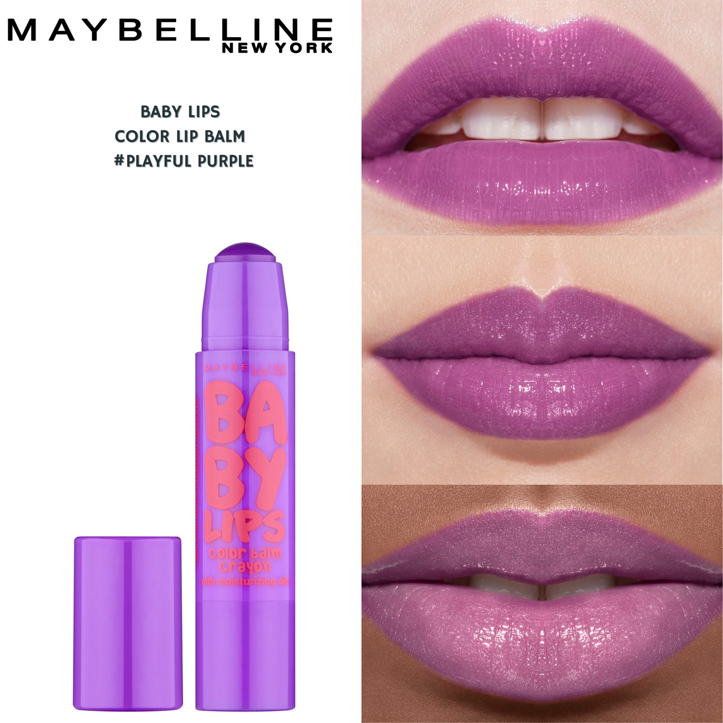 Maybelline Baby Lips Color Balm Crayon -#Playful Purple