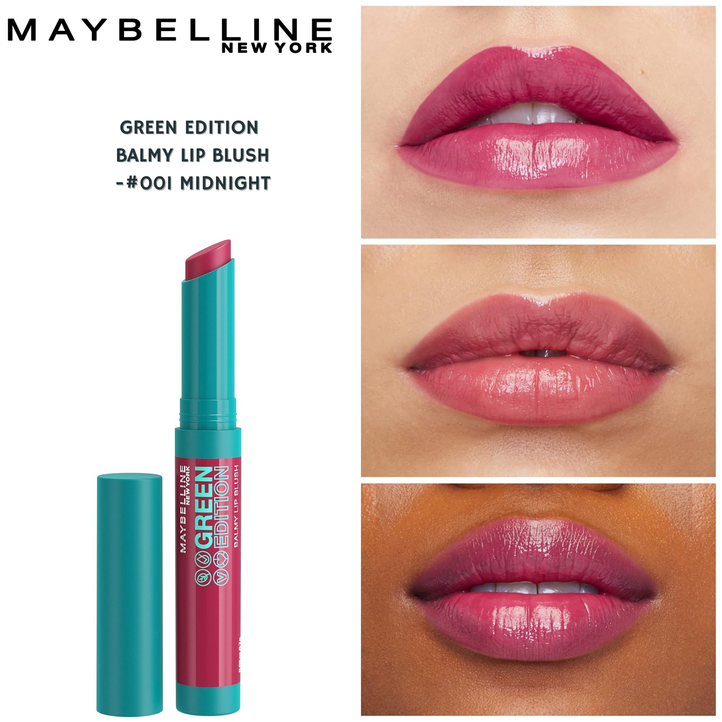 Maybelline Green Edition Balmy Lip Blush -#001 Midnight