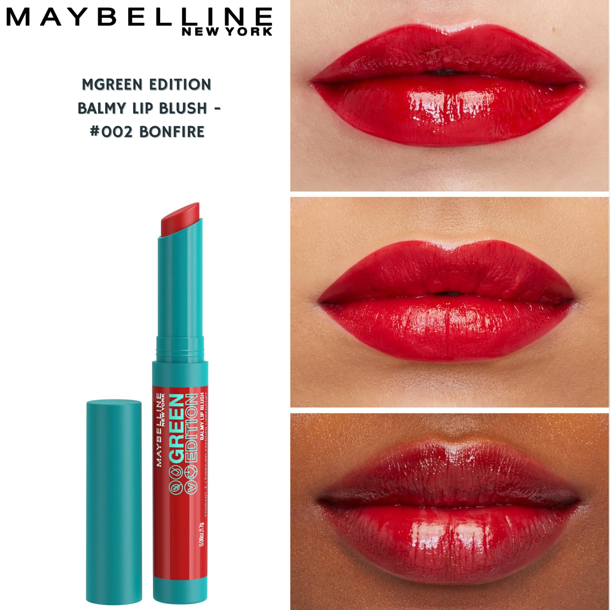 Maybelline Green Edition Balmy Lip Blush -#002 Bonfire
