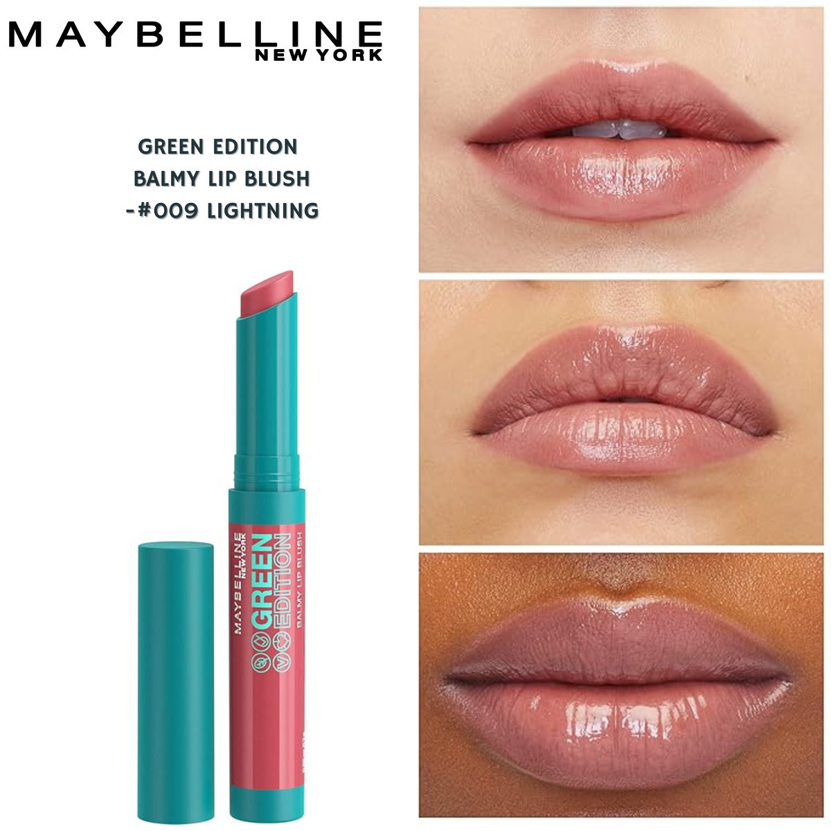 Maybelline Green Edition Balmy Lip Blush -#009 Lightning