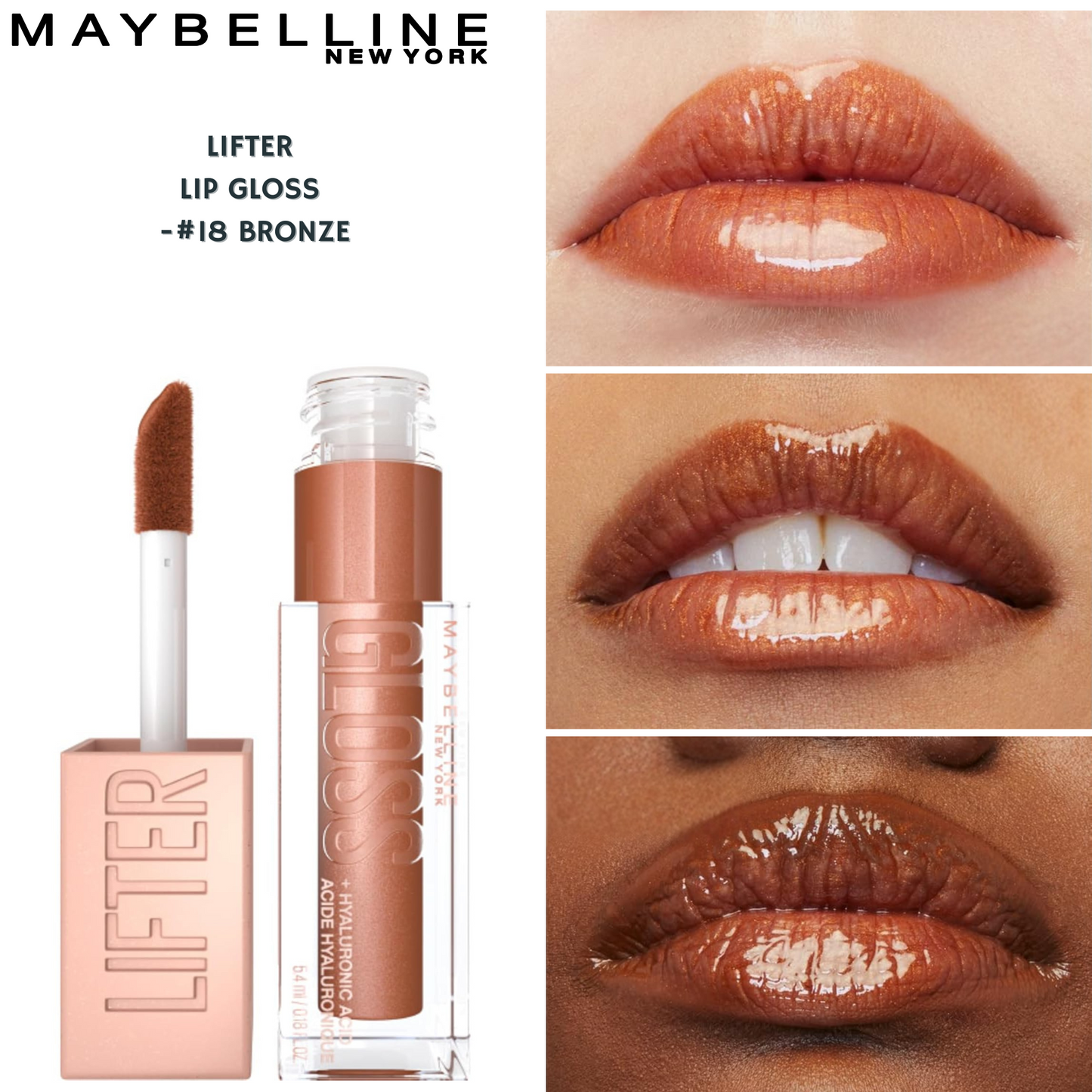 Maybelline Lifter Lip Gloss -#18 Bronze