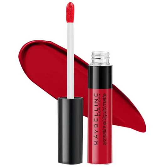 Maybelline Sensational Liquid Matte Lipstick - #03 Flush It Red