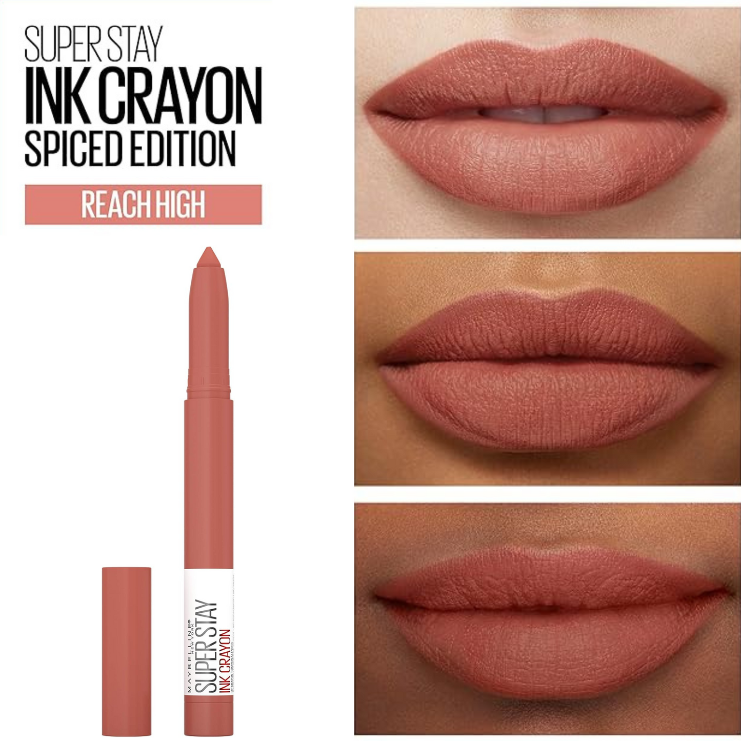 Maybelline Superstay Ink Crayon Lipstick -#100 Reach High