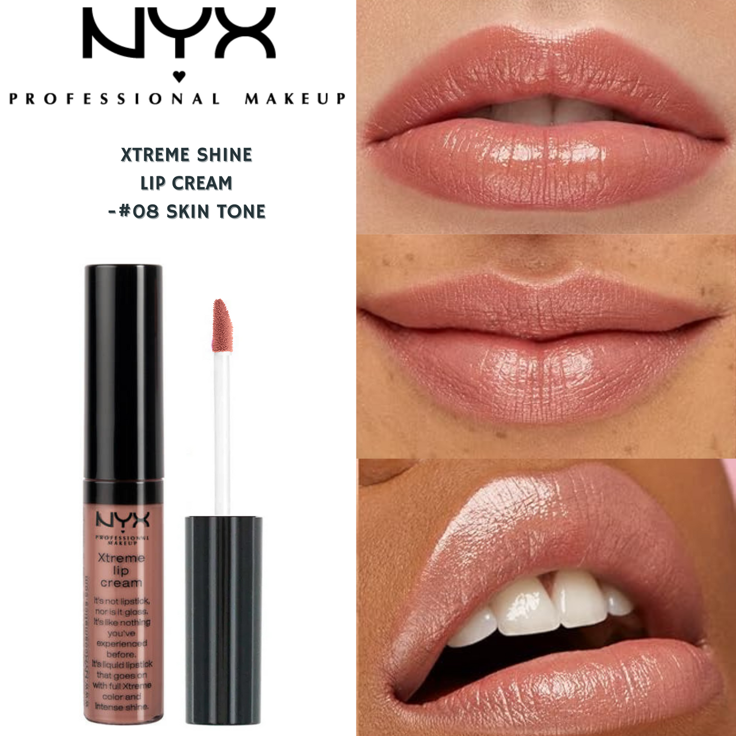 NYX Extreme Shine Lip Cream -#08 Skin Tone