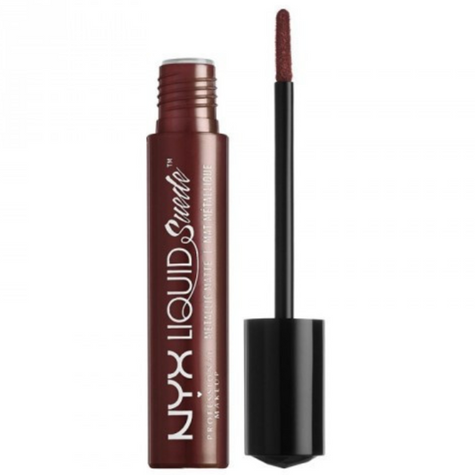 NYX Liquid Suede Metallic Matte Lipstick - Neat Nude