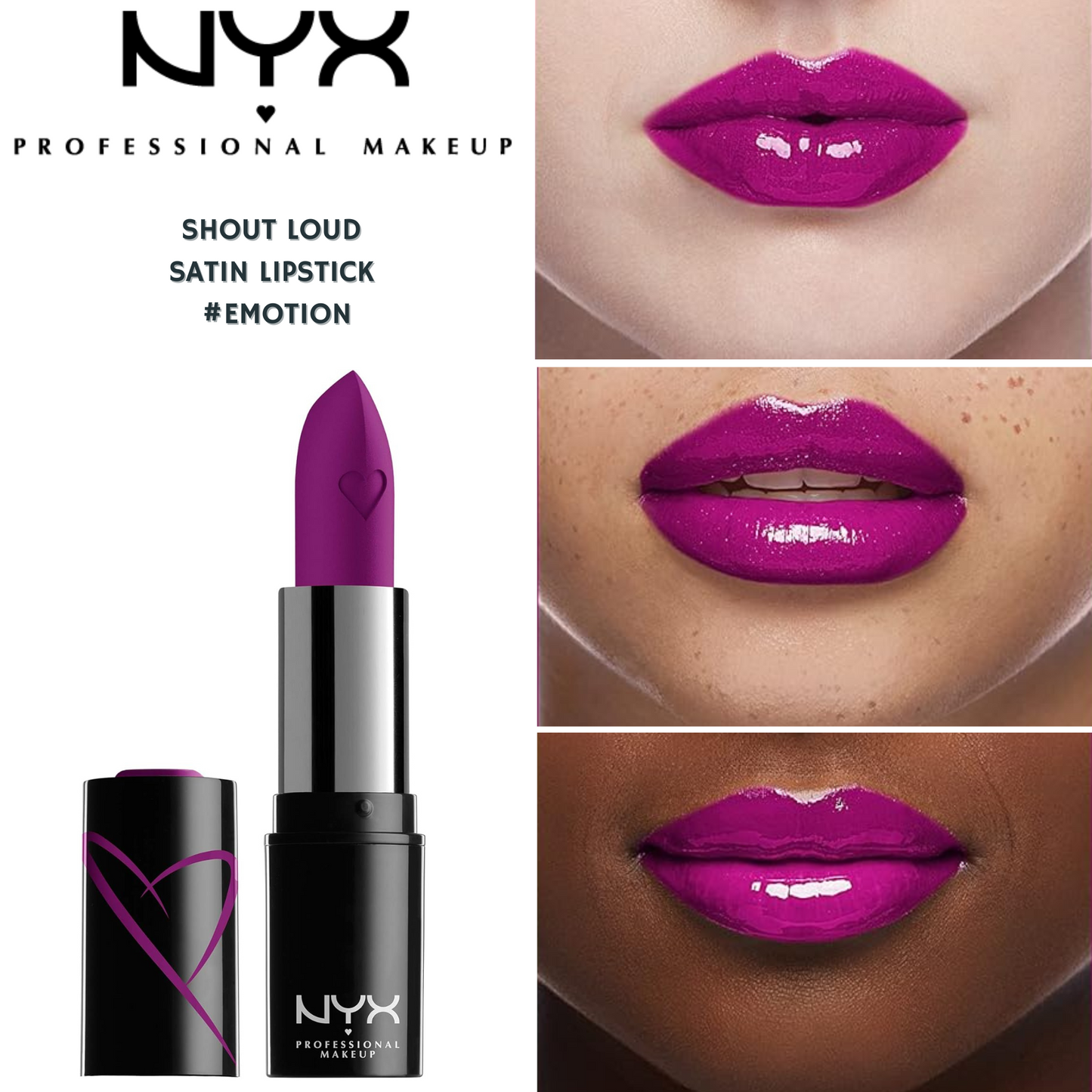 NYX Shout Loud Satin Lipstick -#Emotion