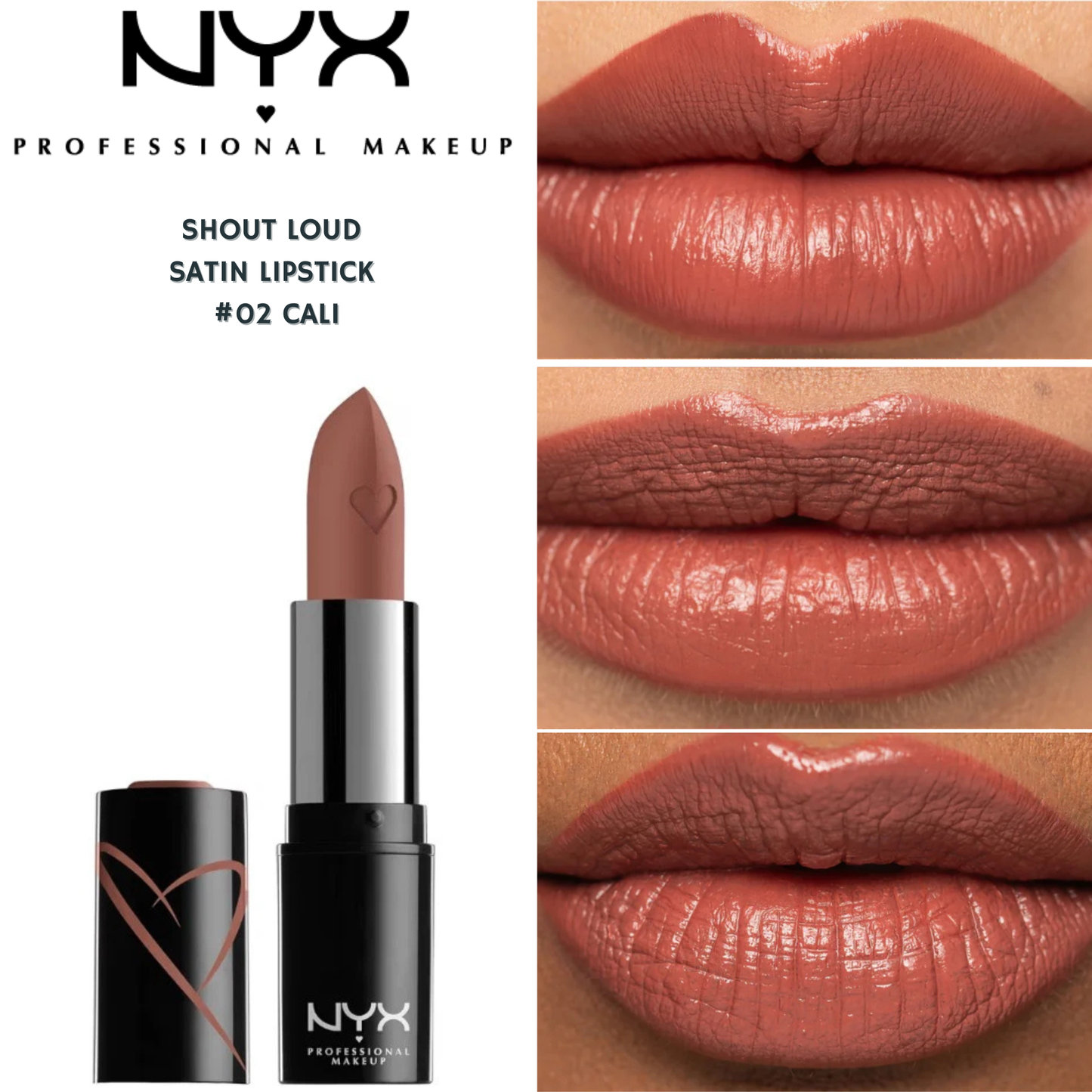 NYX Shout Loud Satin Lipstick -#02 Cali