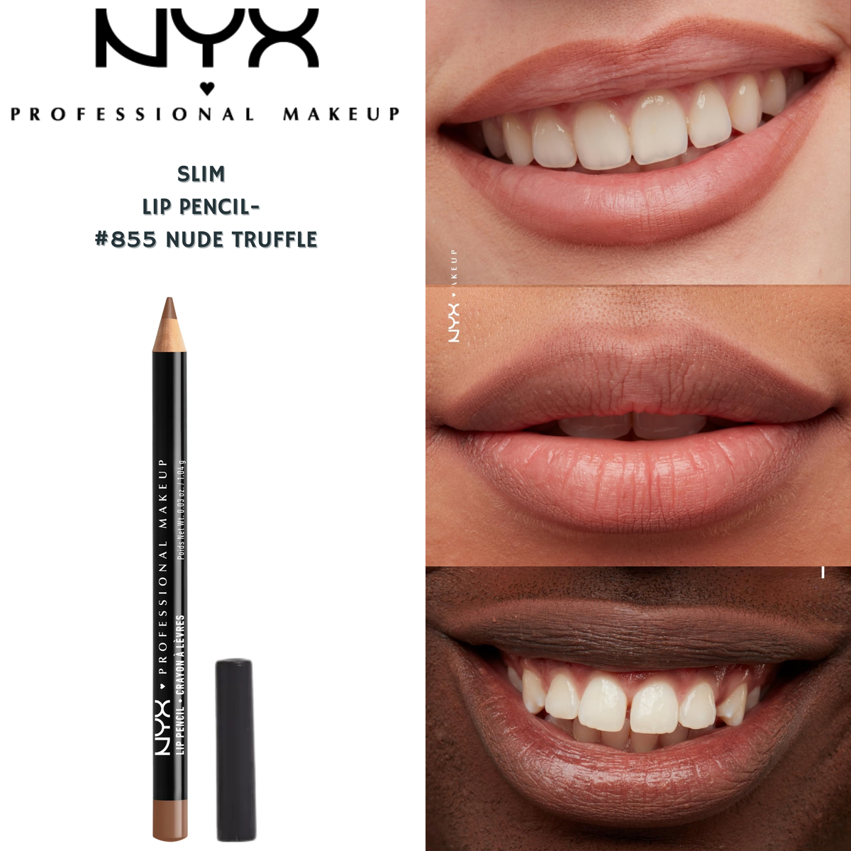 NYX Slim Lip Pencil - #855 Nude Truffle