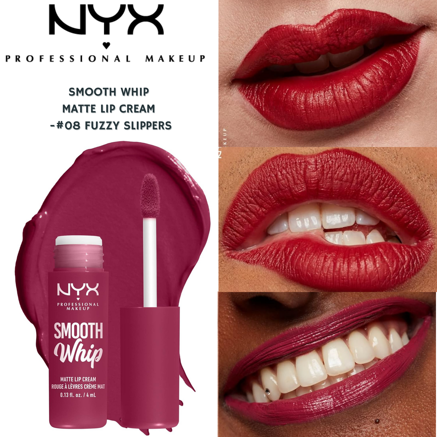 NYX Smooth Whip Matte Lip Cream -#08 Fuzzy Slippers