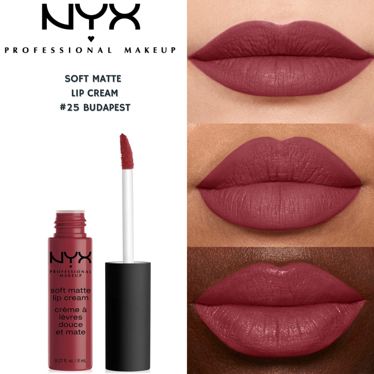 NYX Soft Matte Lip Cream -#25 Budapest